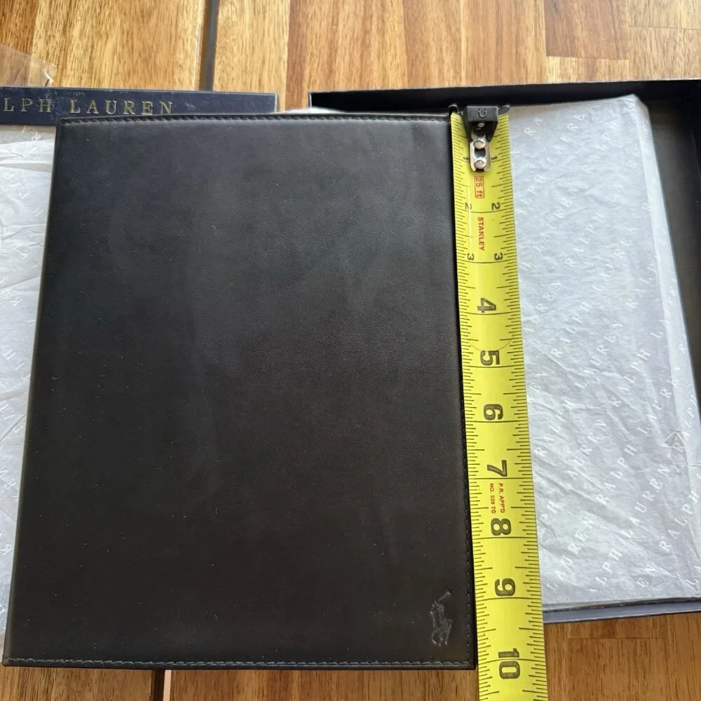 Polo‎ Ralph Lauren Leather Black Case For Ipad Or Tablet Media See Measurements
